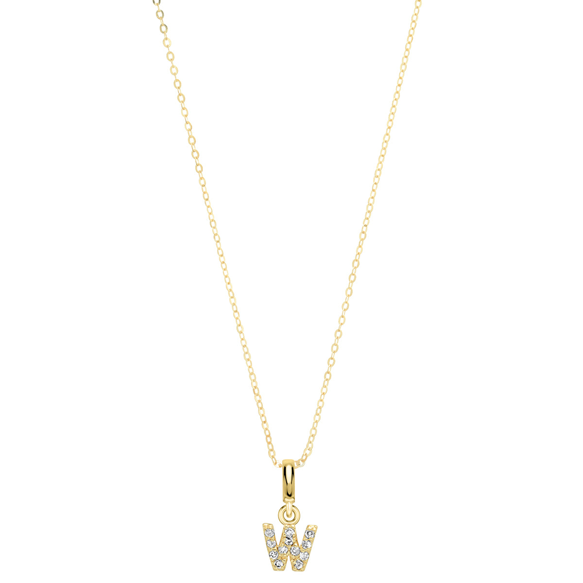 Pave Diamond 14K Gold Mini Initials