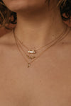 14K Yellow Gold or White Gold Bead "Movable Beaded" Necklace with Diamond Drop