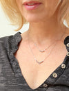 14K Yellow Gold or White Gold Bead "Movable Beaded" Necklace with Diamond Drop