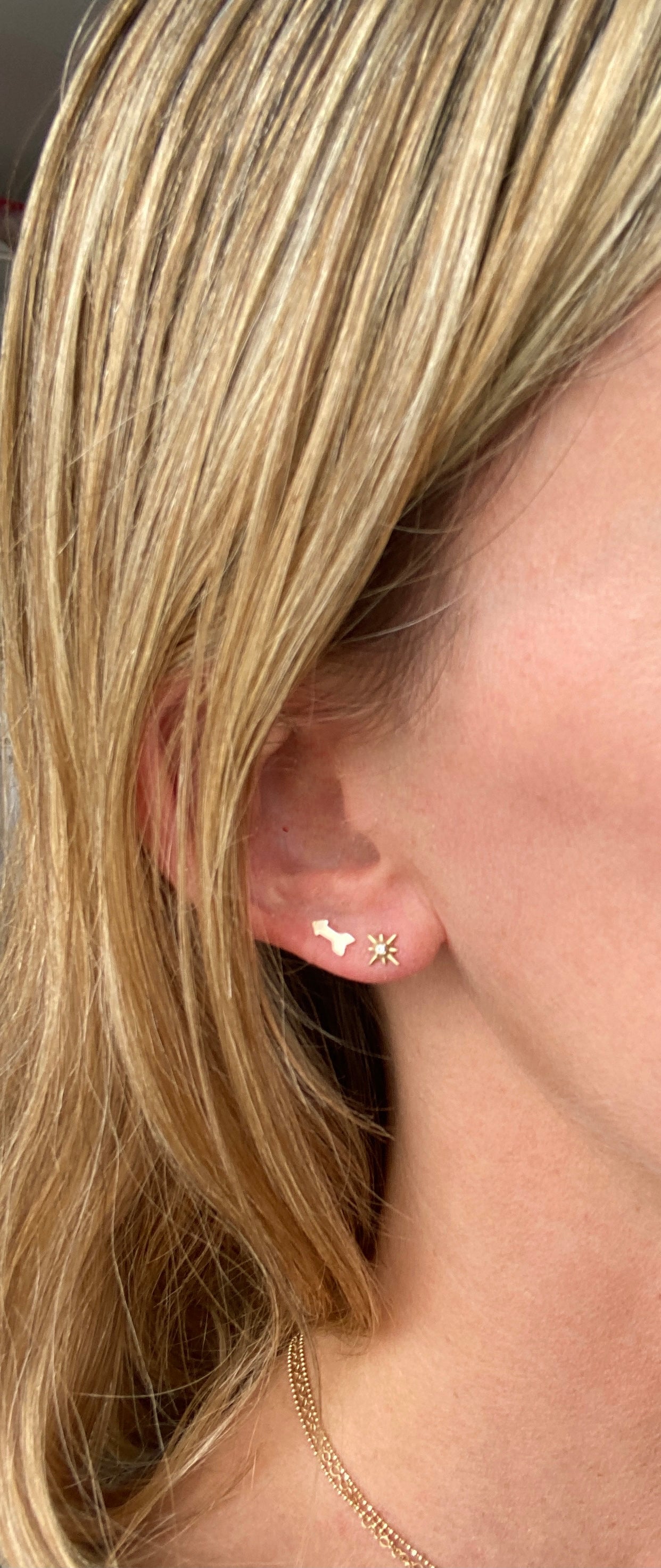 14K Gold Friendship Arrow Studs