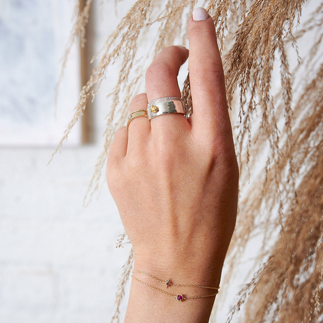 Skinny Diamond Eternity Band in 14K Rose, Yellow, White Gold