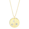 "Liquid Metal" 14K Gold "To the Moon and Back Medallion" with Diamonds