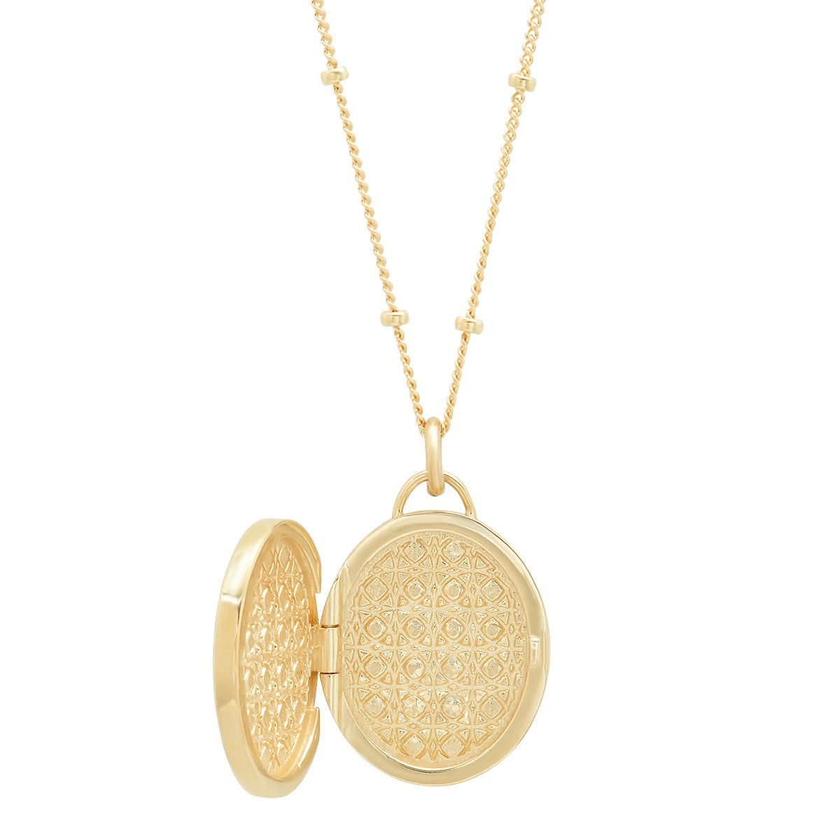 "Love Locket" Oval Pendant - 14K Gold and Diamonds