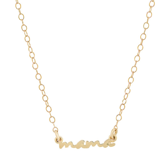"Use Your Words" Pendant - 14K Gold: Love and Mama