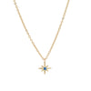 "Celestial" 14K Gold Mini North Star Pendant with Sapphire