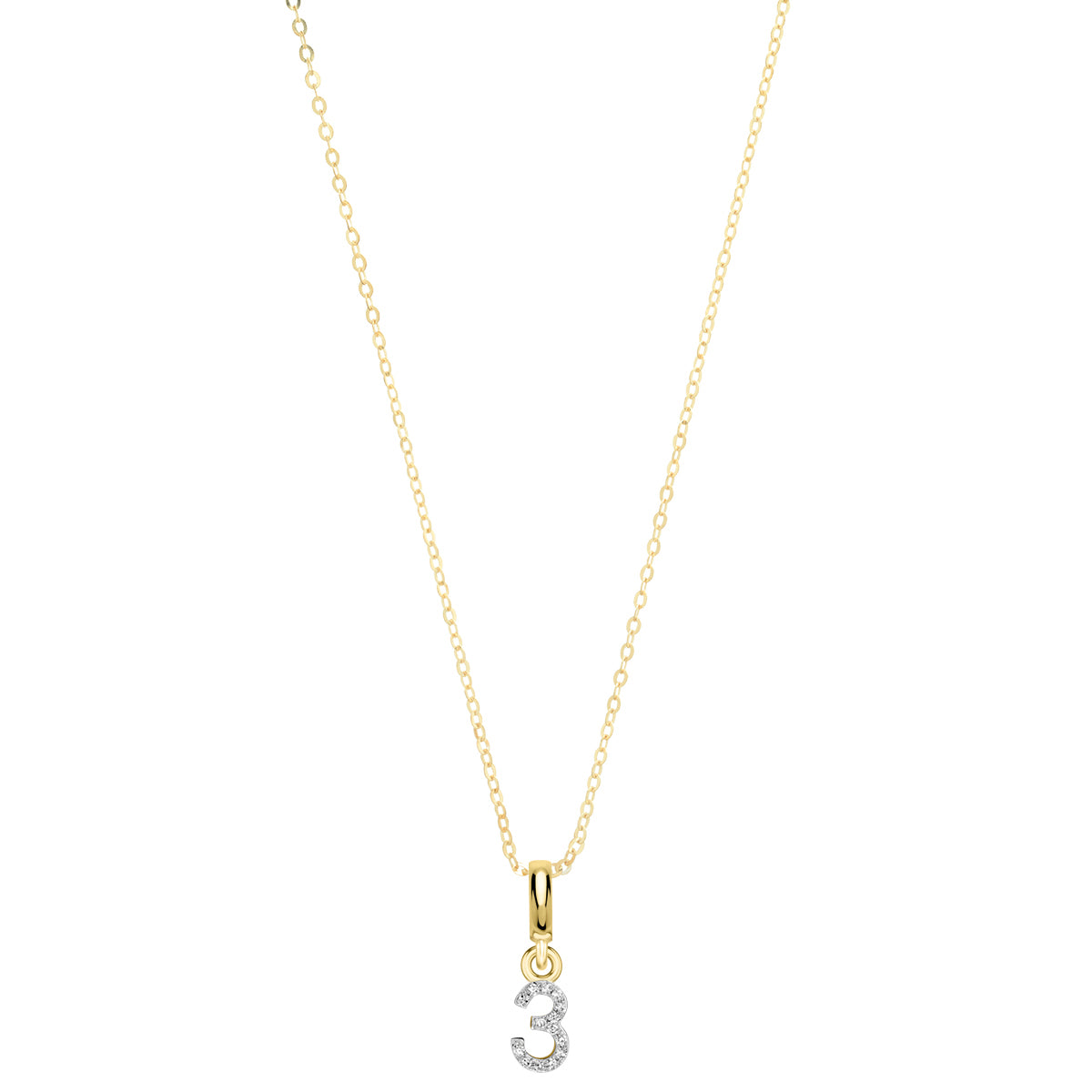 Pave Diamond 14K Gold Numbers