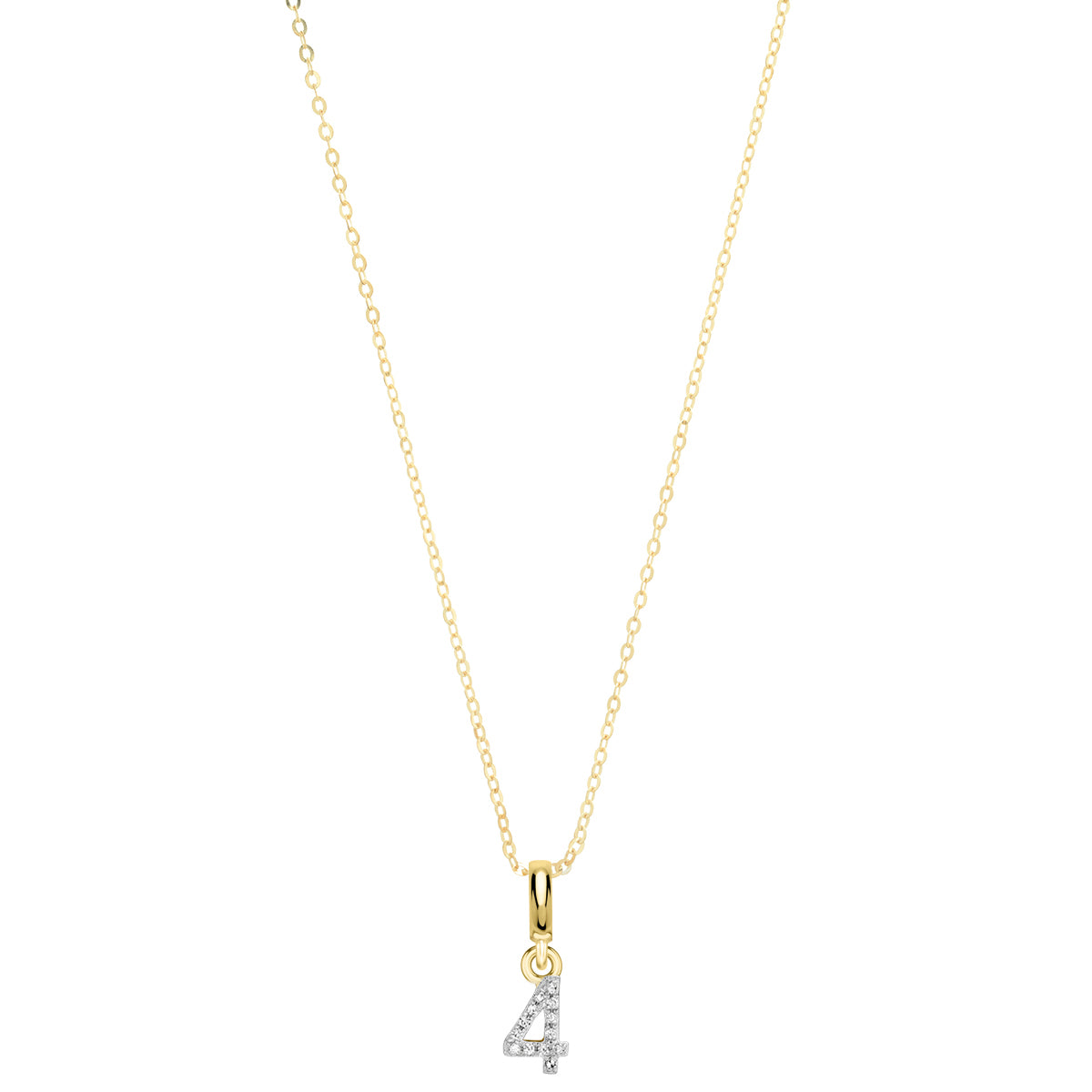 Pave Diamond 14K Gold Numbers
