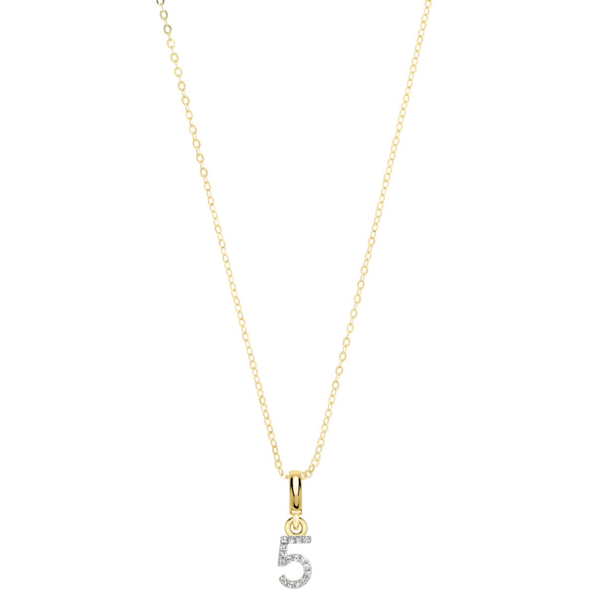 Pave Diamond 14K Gold Numbers