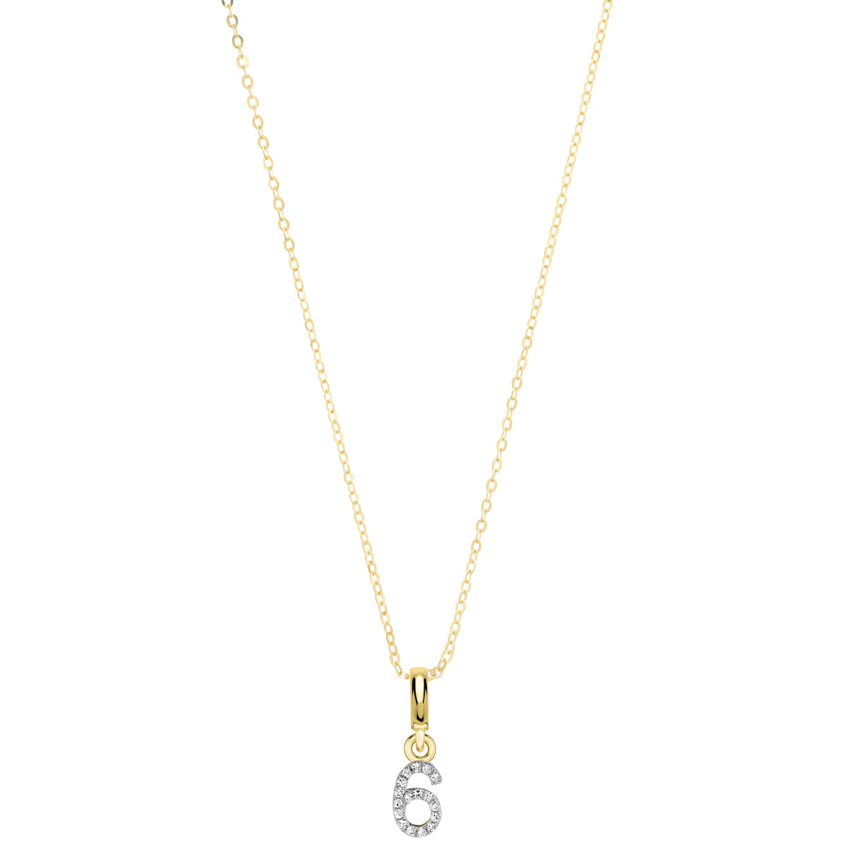 Pave Diamond 14K Gold Numbers