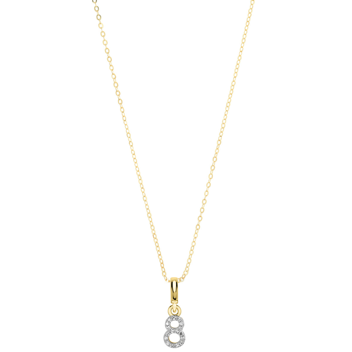 Pave Diamond 14K Gold Numbers