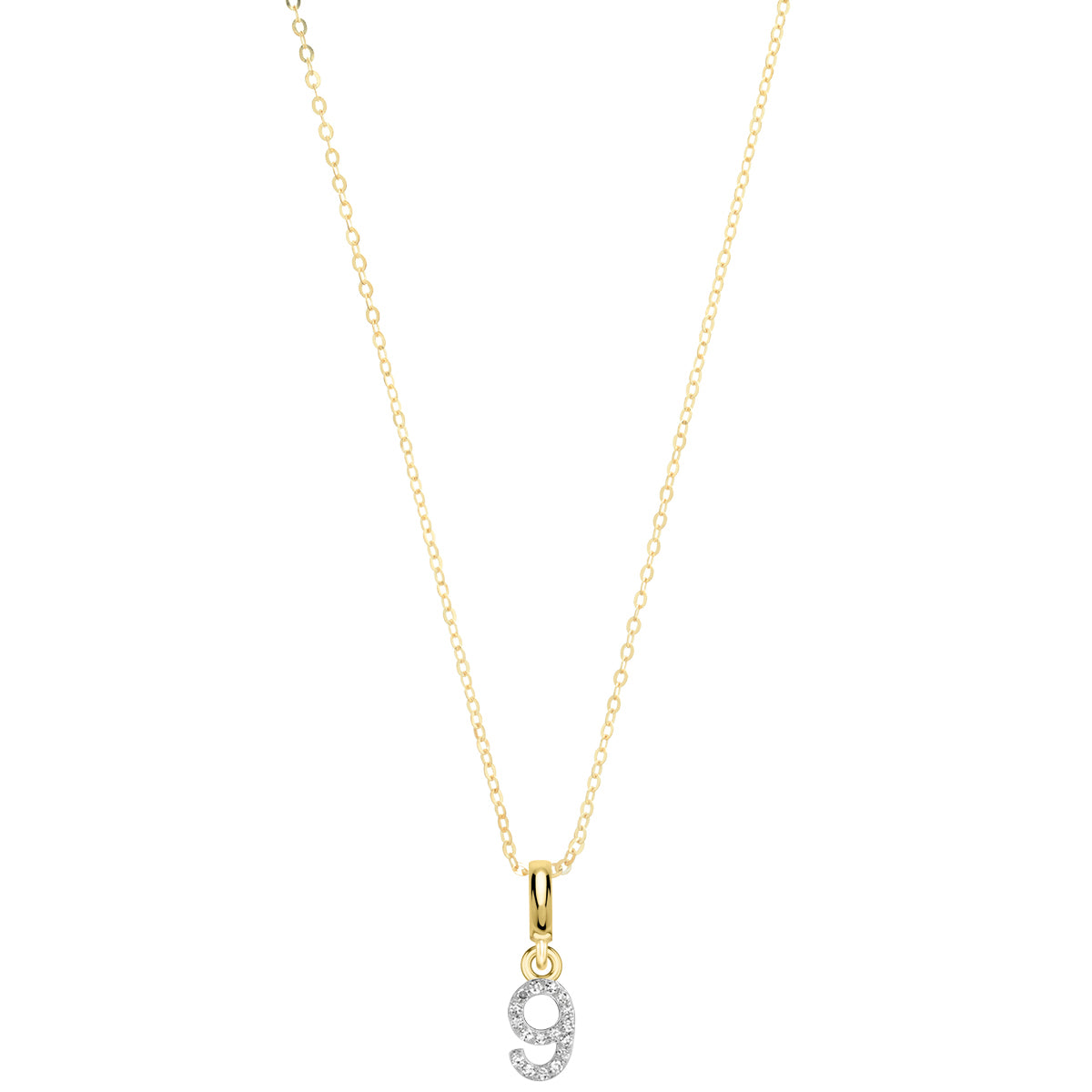 Pave Diamond 14K Gold Numbers