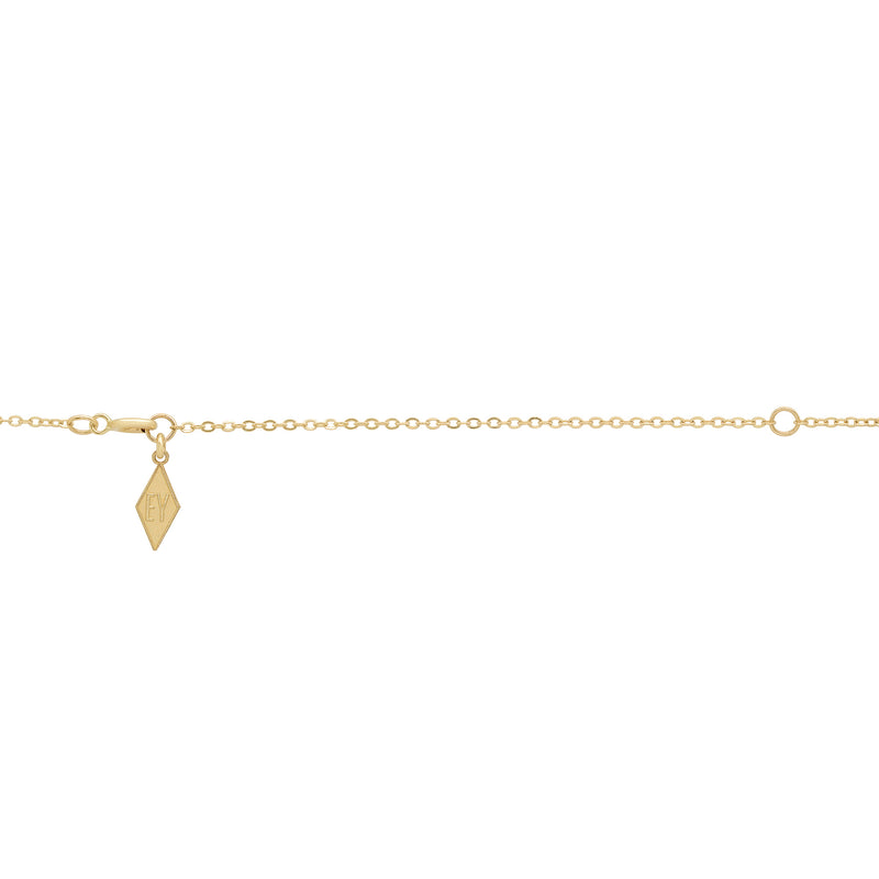 "Celestial" 14K Gold Tiny Moon Pendant with Diamond