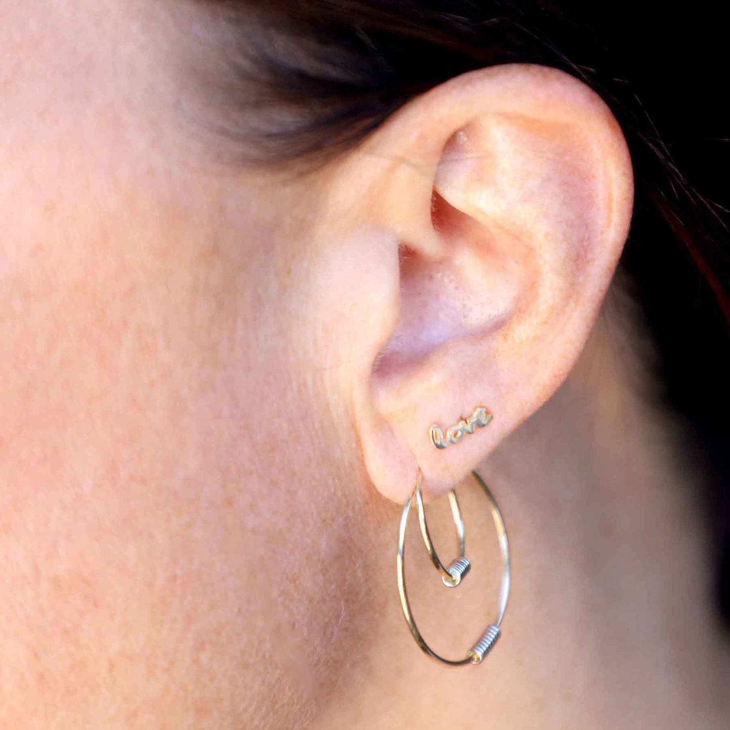 Signature 14K Gold "Use your Words" Love Studs