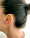 14K Yellow or White Gold Loop Threader Earrings