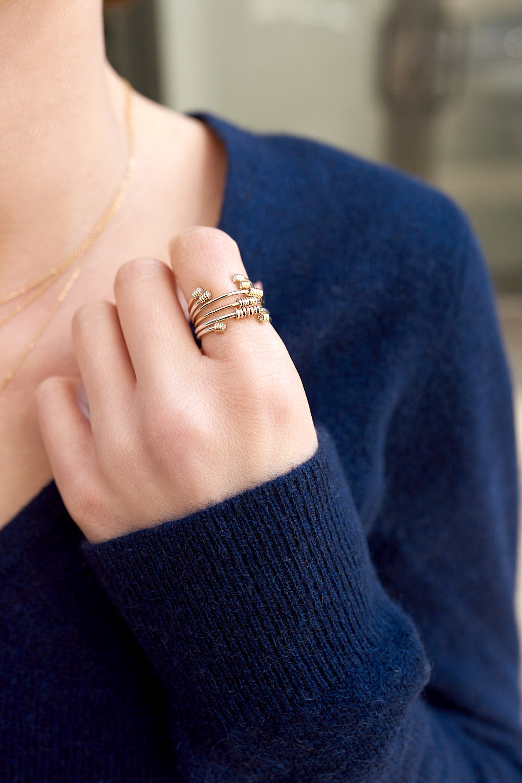 "Wrap Me Up" 14K Gold Stackable Ring Size 6