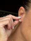 14K and Diamond Petal SINGLE Stud Earring